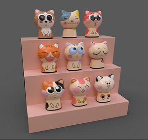 Statuettes of cute cats