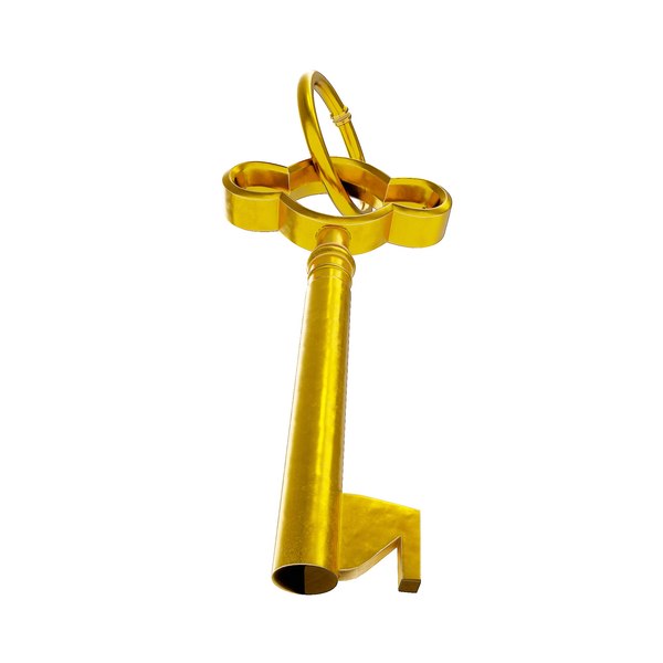 3D Antique gold key 3d model model - TurboSquid 1976677
