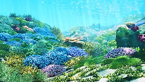 3D cartoon underwater animation