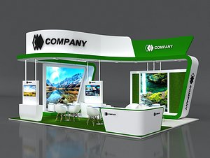 3D model booth exhibit stand - TurboSquid 1630233