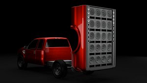 Ford F-250 2009 with speaker - blender