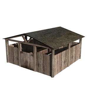 historical tannery farms buildings 3d model