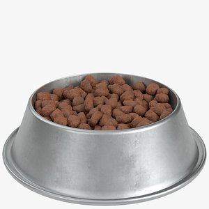 Dog bowl with food