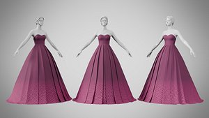 3D Dress 48 Winterberry model
