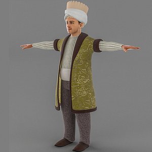Ottoman Age 3d Man Chracter