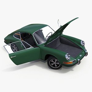 Retro Coupe Sport Car Rigged