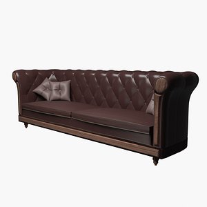 3D Leather sofa carriage coupler model