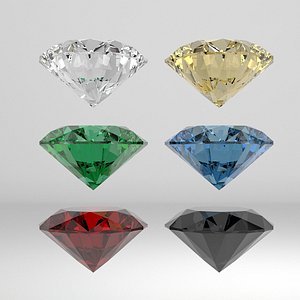 3d diamond brilliant model