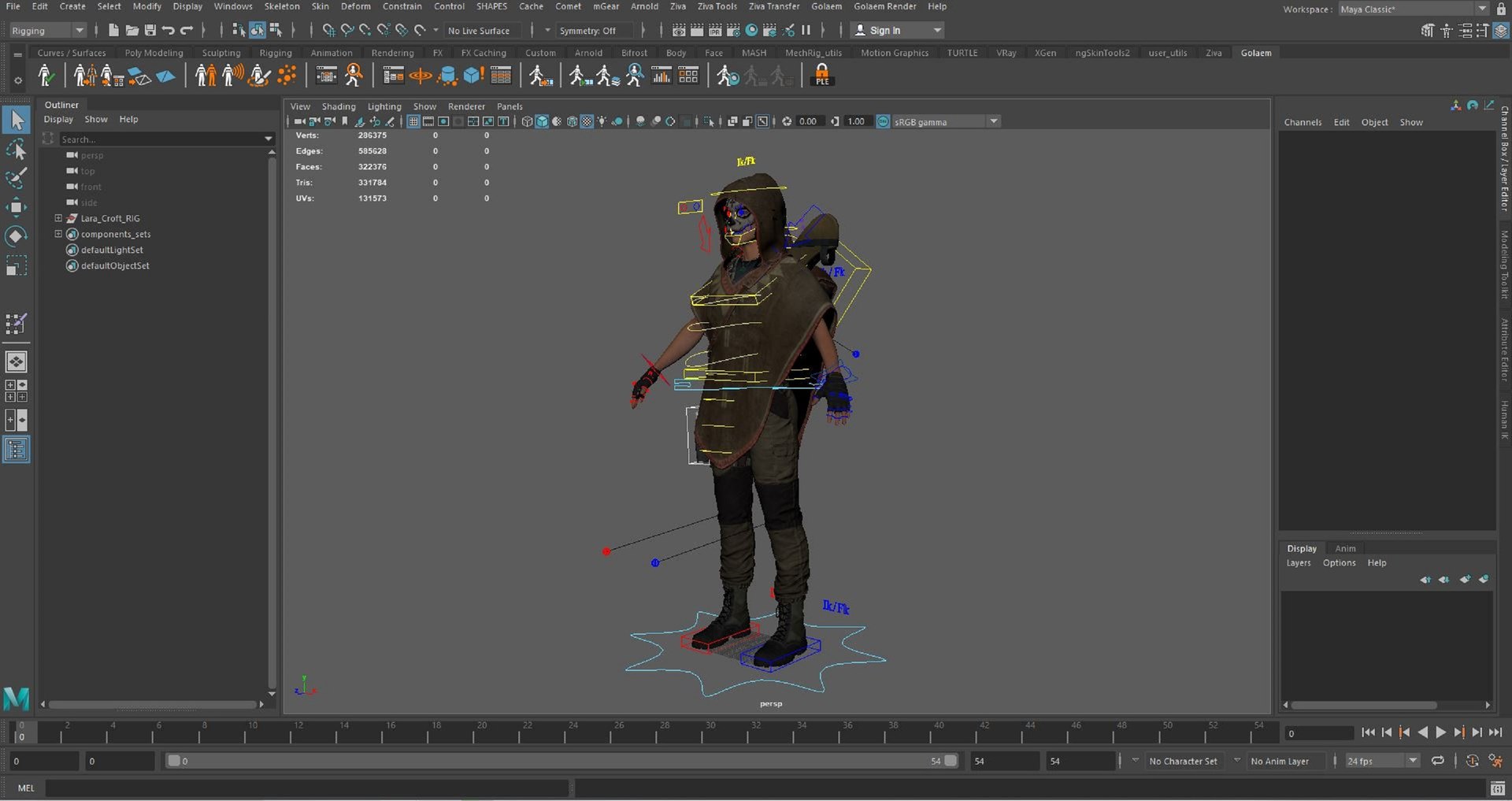 3D Lara Croft Cozumel Disguise Animation Rig - TurboSquid 2188298