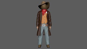 3D Model Cowboy different body type ready for Print