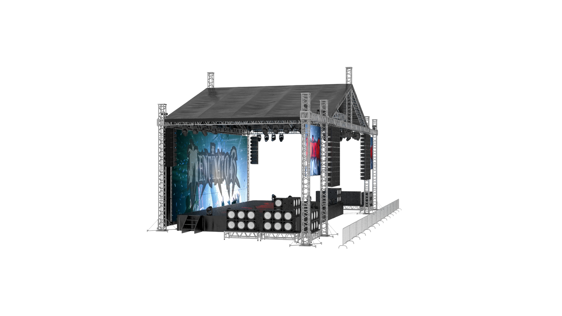 Outdoor Concert Stage Lighting Model TurboSquid 1508276