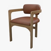 Modern Accent Dining Arm-Chair - 3 material variants