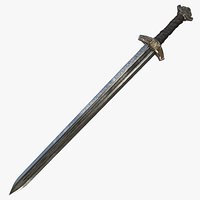 Fantasy Sword RPG Viking Sword Carolingian Broad Seax Sax Sword Knife Shortsword Dagger Blade