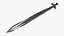 Épée fantastique RPG Épée viking Carolingienne Broad Seax Sax Épée Couteau Épée courte Lame de poignard
