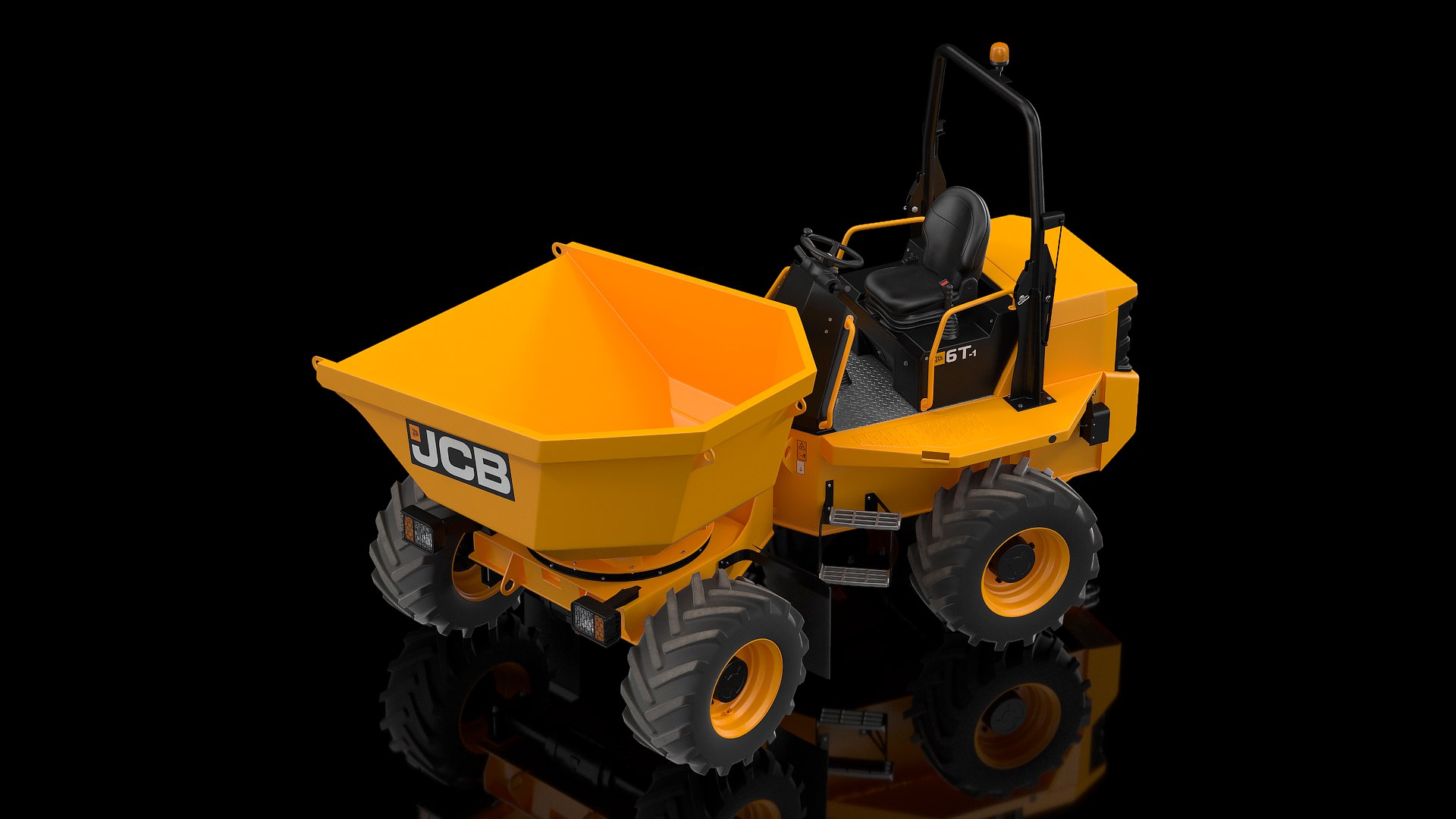 JCB 6T-1 Site Dumper Rigged 3D model preview