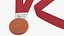 3D Paralympic Games Bronze Award Medal Red Ribbon