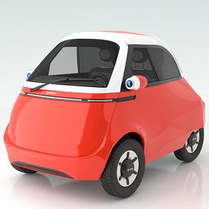 Microlino electric scooter car Red 3D model