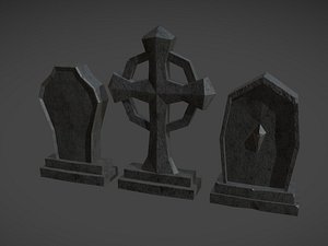 tombstone difusse specular 3D model