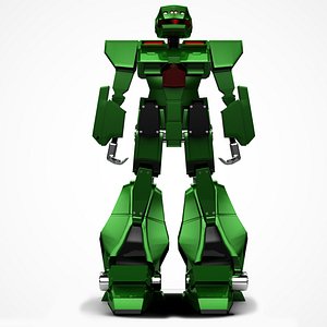 3D model robot green