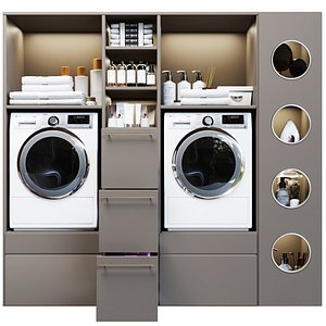 laundry washing machine cosmetics towel a vacuum cleaner household chemicals iron closet decor set 2