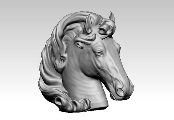 3D model mustang head cnc