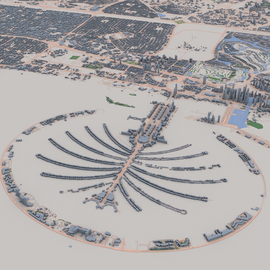 3D The Palm Jumeirah Dubai Model TurboSquid 2293731
