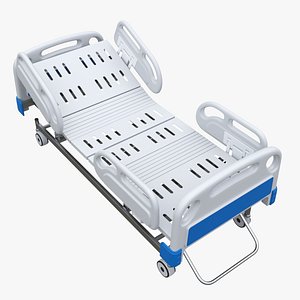 3D Medical Adjustable Five Functions Hospital Bed model