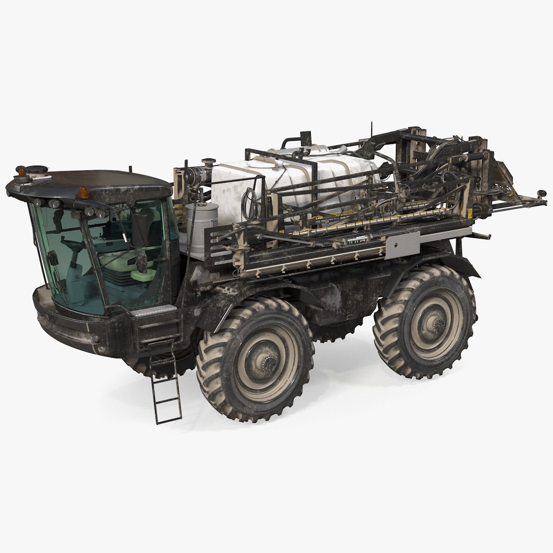 Self Propelled Crop Sprayer Dirty 3D model preview
