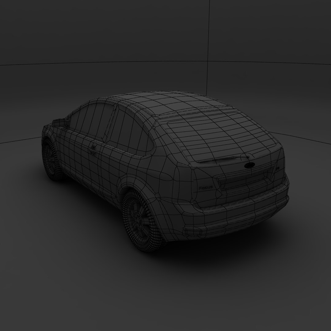 Focus 2005 Hatchback 2 3d Model