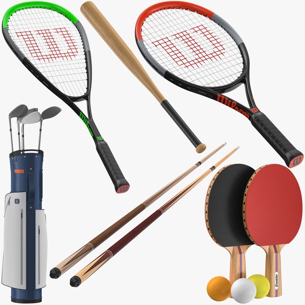 Sports Racquets Collection 3D model