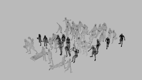 3D Low Poly Crowd - TurboSquid 2038249