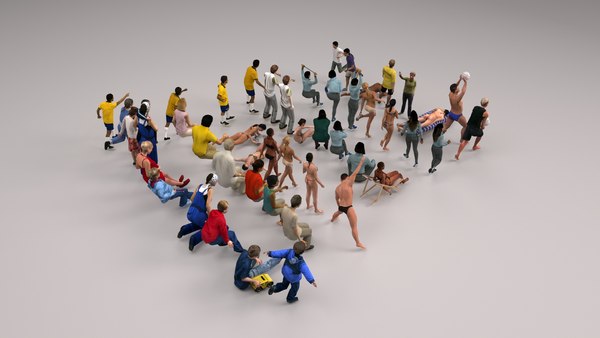 3D Low Poly Crowd - TurboSquid 2038249