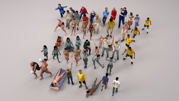 3D Low Poly Crowd - TurboSquid 2038249