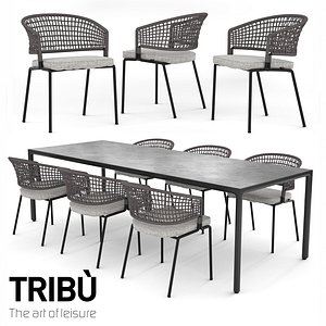 3d model tribu contour armchair illum