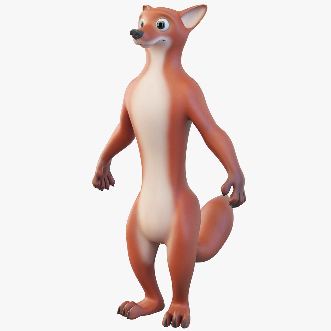 3D Cartoon Fox Character model - TurboSquid 2107125