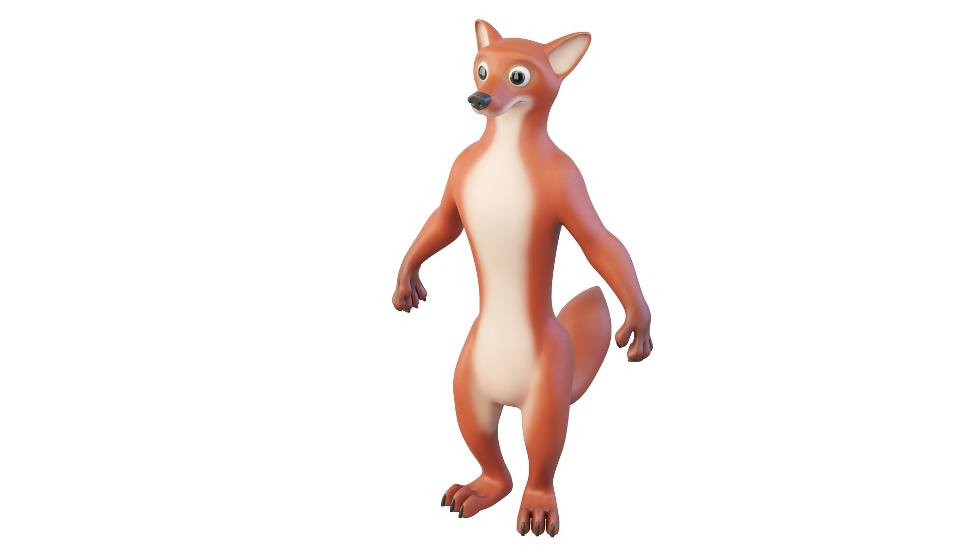 3D Cartoon Fox Character Model - TurboSquid 2107125
