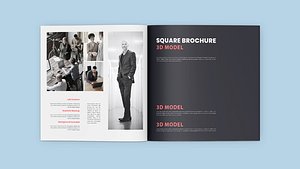 Square Brochure Opened