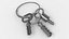 Keys with keychain B