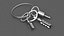 Keys with keychain B