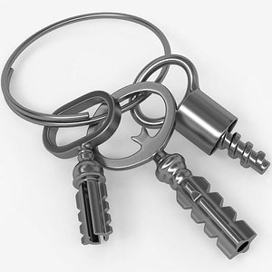 3D Keys with keychain B