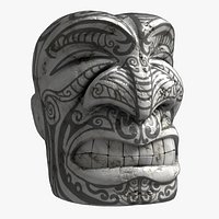 Maori Tiki Face Sculpture