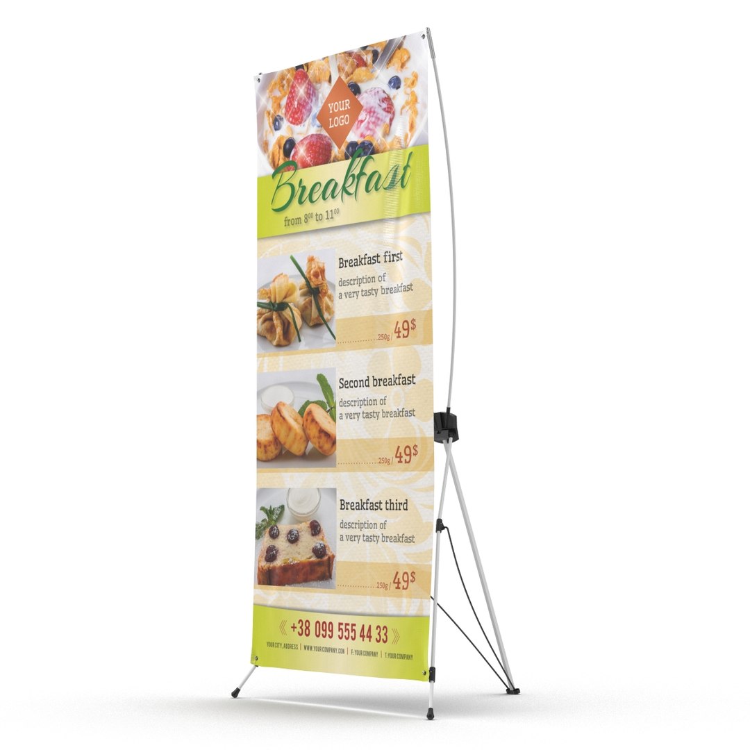 3d Model Banner Stand