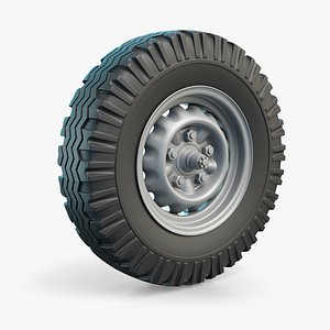 GAZ-67 and BA-64 Wheel High-Poly model