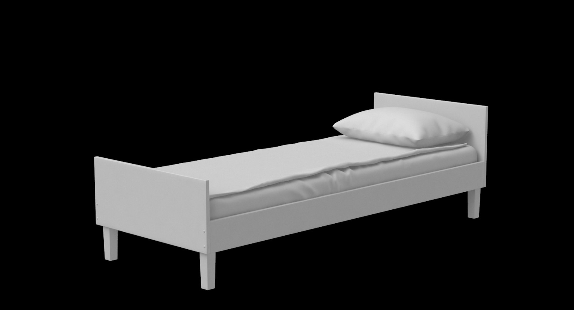 Single Bed 3D Model - TurboSquid 1230231