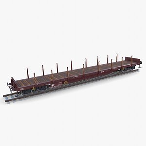 3D CFR Flat Rail Car v1 model