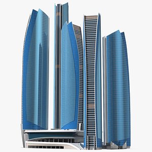 3D model Etihad Towers