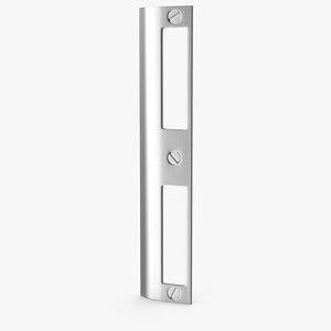 3D model Door Lock Strike Plate Steel V03