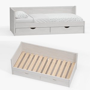 Single bed 3D model