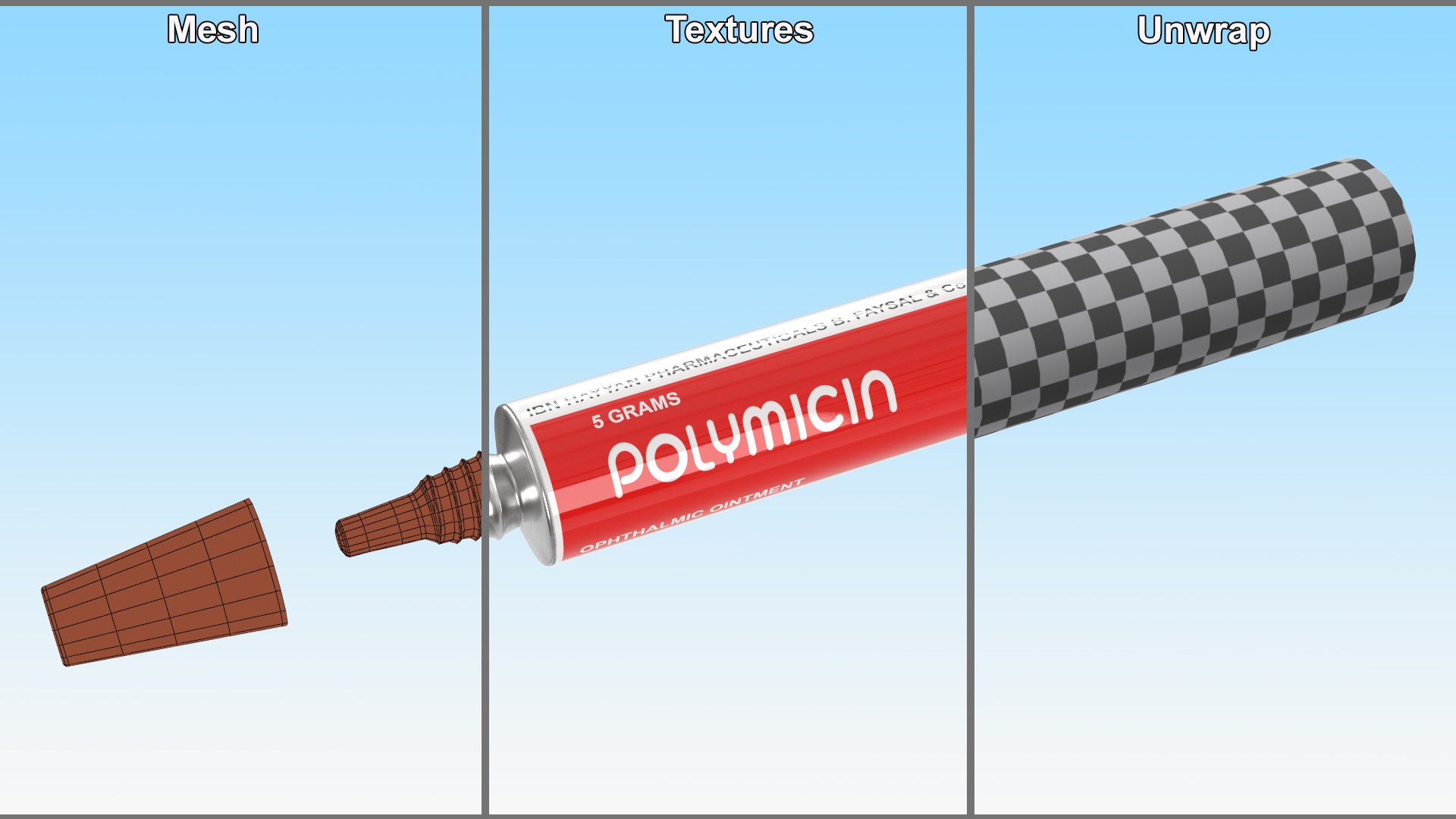 Medical Aluminum Ointment Tube Polymicin Model - TurboSquid 2279871