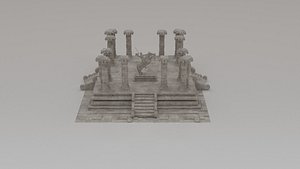 European Classical Public Building 3D Model 3D model